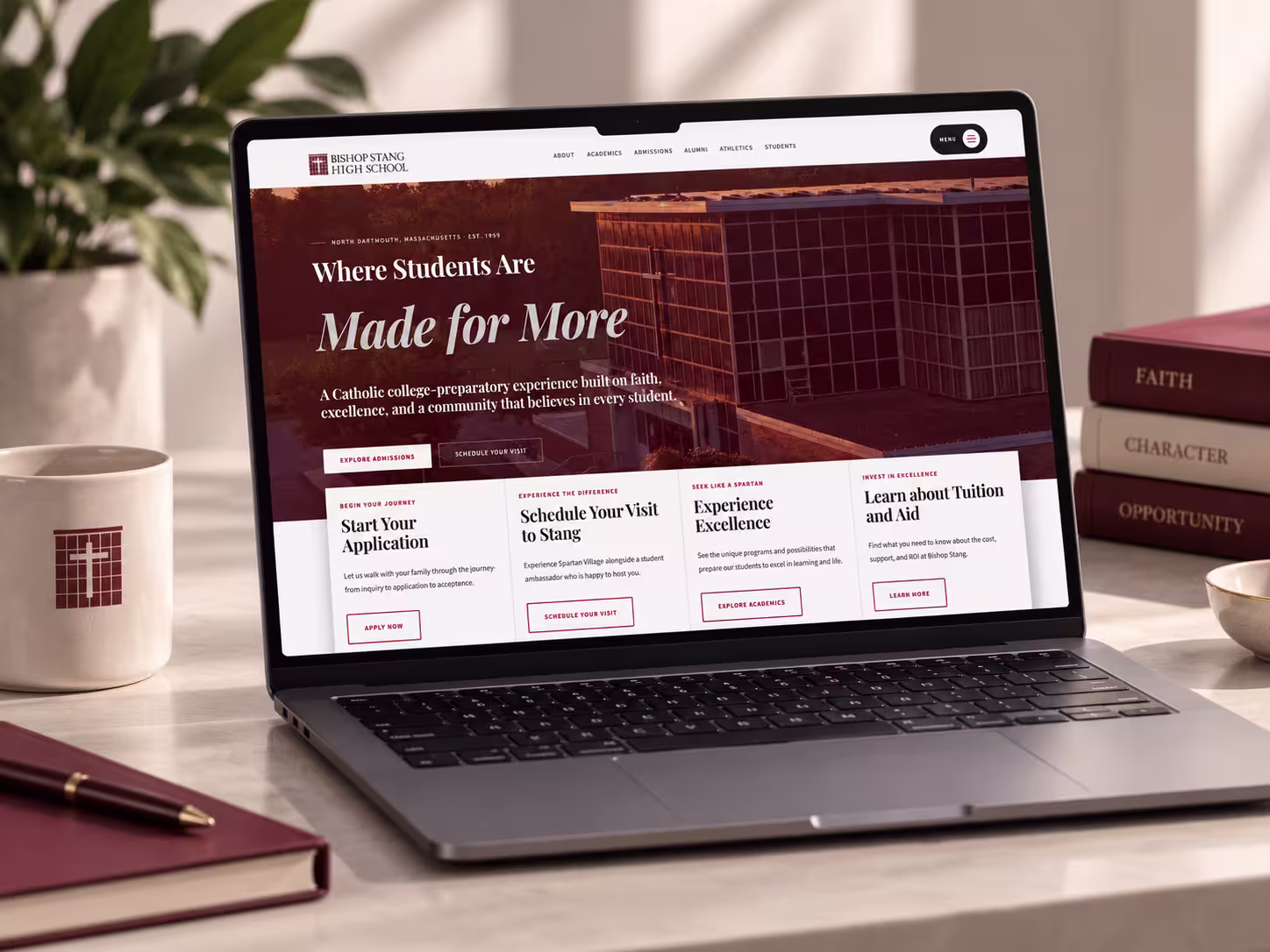 Rebuilding Bishop Stang High School's Digital Home from the Ground Up.